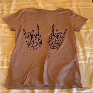 Skeleton hands t-shirt